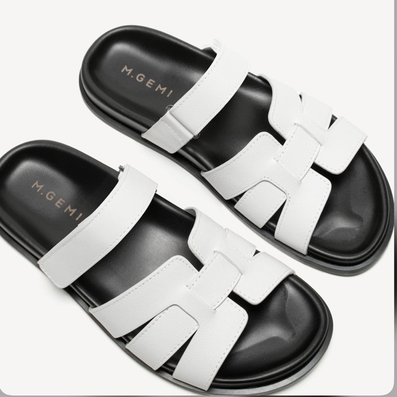 M. Gemi Shoes - NEW M. Gemi "The Emanuela" White Leather Sandals Size 11